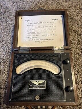 Vintage Jewell Portable DC Ammeter